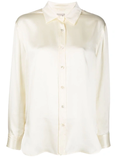 L'autre Chose Crinkled Fabric Long Shirt In Neutrals