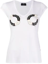 Elisabetta Franchi Lifebuoy Detail T-shirt In White