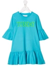 Alberta Ferretti Kids' Tuesday Dress In Blue