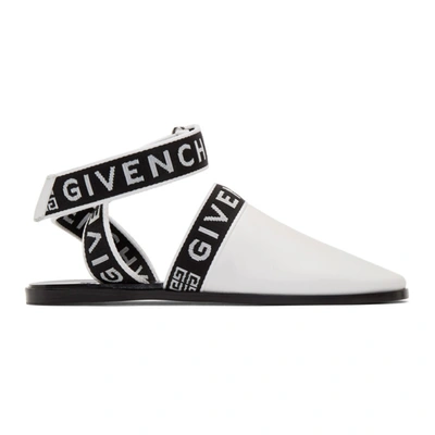 Givenchy 白色踝带穆勒鞋 In White
