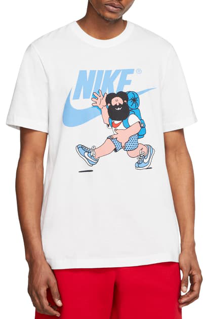 white nike graphic tee
