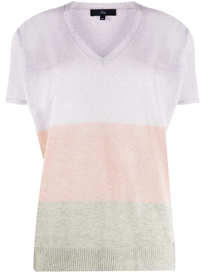 Fay Lurex Sweater In Lilac, Pink And Light Green In Multicolour