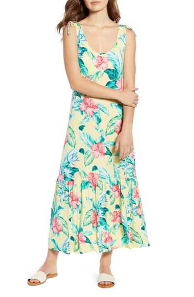 Tommy Bahama Floristic Approach Sleeveless Midi Dress In Lilikoi Yellow