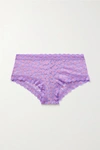 Hanky Panky Cross Dye Leopard Boyshorts In Lavender