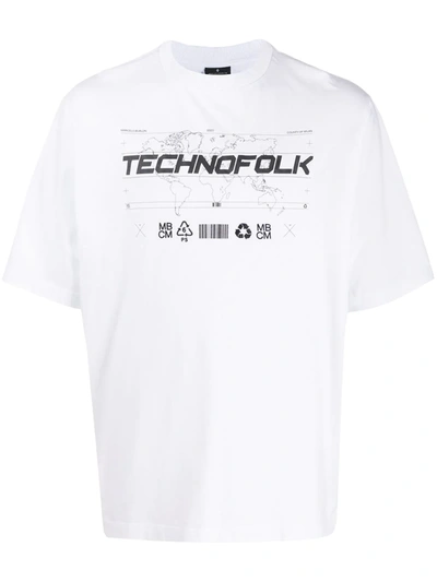 Marcelo Burlon County Of Milan Technofolk Boxy T-shirt In White