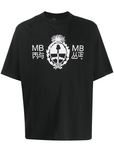 Marcelo Burlon County Of Milan Graphic-print Crew Neck T-shirt In Black