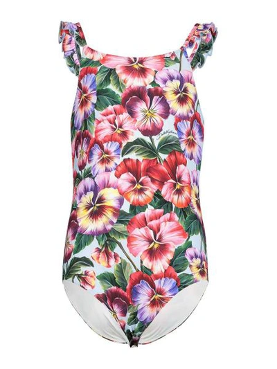 Dolce & Gabbana Kids Swimsuit For Girls In Purple