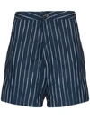 Sunspel Striped Swim Shorts In Blue
