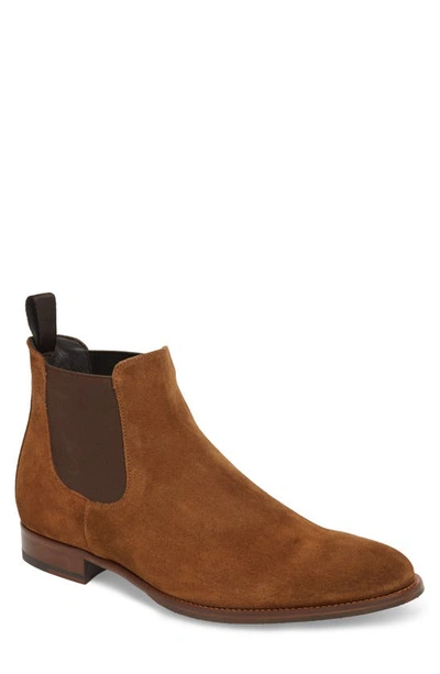 To Boot New York Shelby Mid Chelsea Boot In Mid Brown Suede