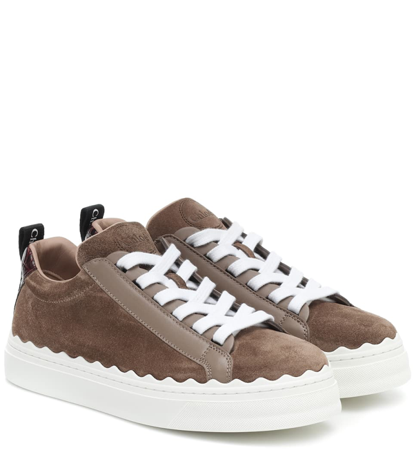 chloe scalloped trainers