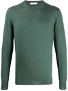 Boglioli Knitted Long Sleeve Jumper In Green