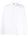 Jacquemus Simon Logo-embroidered Cotton-poplin Shirt In White