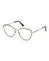 Tom Ford Cat-eye Metal Optical Frames In Black