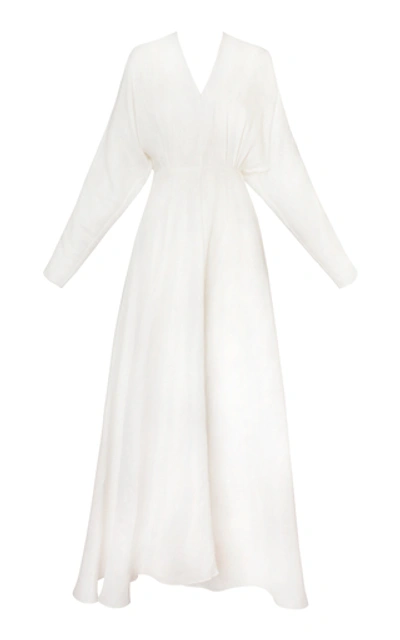 Alejandra Alonso Rojas Linen-blend Dress In White