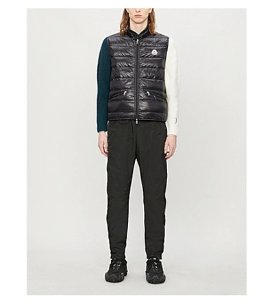 Moncler Quilted Shell-down Gilet In Black