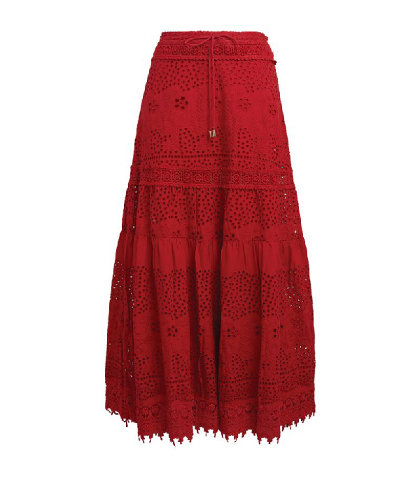 broderie maxi skirt