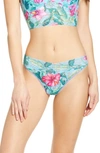 Hanky Panky Moonflower Original-rise Lace Thong In Blue Multi