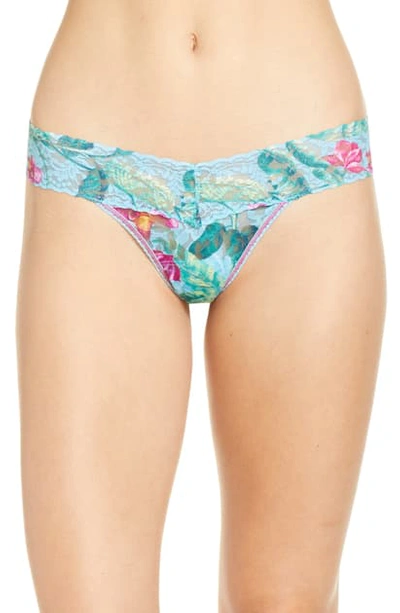 Hanky Panky Moonflower Lace Low-rise Thong In Moon Flower