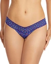 Hanky Panky Cross-dyed Low-rise Leopard Thong In Black - Praline