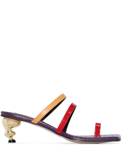 House Of Holland X Yuul Yie Multicoloured Sunrise 60 Sandals In Purple