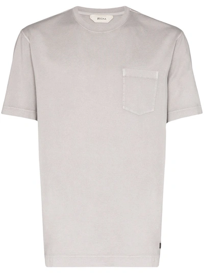 Z Zegna Short Sleeve T-shirt In Grey