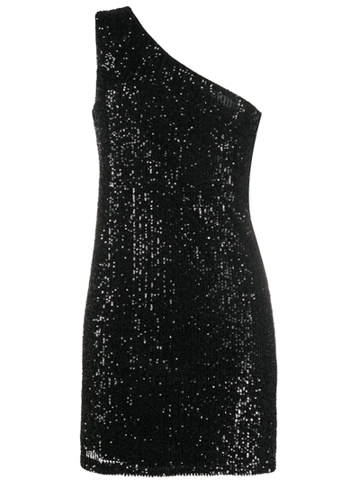 Liu •jo Sequin Asymmetric Dress In Black