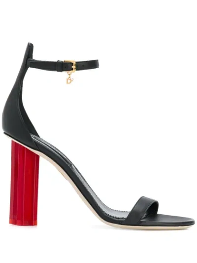 Dsquared2 Geometric Heel Sandals In Black