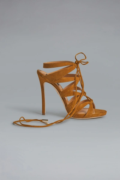 Dsquared2 Strappy Wrap-tie Sandals In Camel