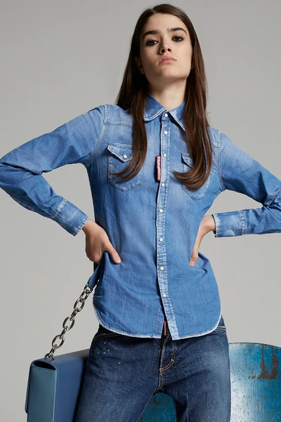 Dsquared2 Women Shirt In Blue