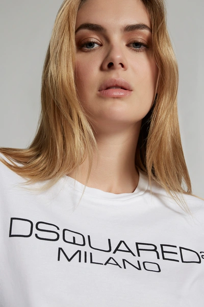 Dsquared2 Women Short Sleeve T-shirt In White