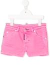 Dsquared2 Kids' Frayed Shorts In Pink