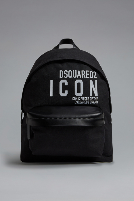 branded black backpack