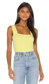 Michael Lauren Marco Tank In Lime Yellow