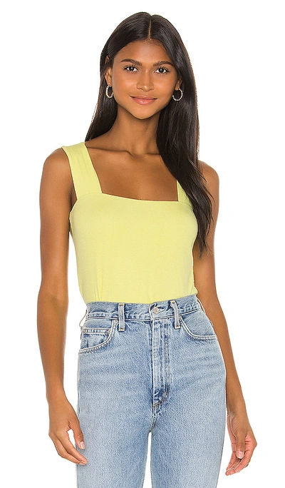 Michael Lauren Marco Tank In Lime Yellow