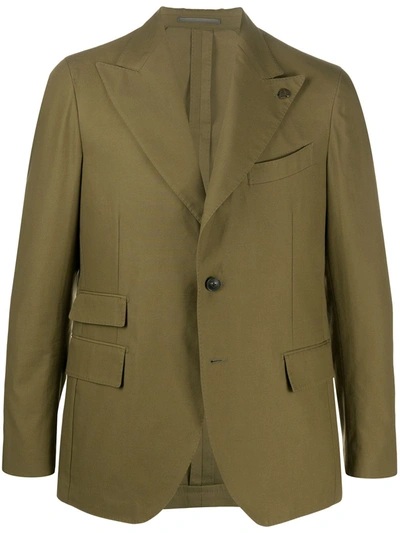 Gabriele Pasini Fitted Single Breasted Blazer In Green