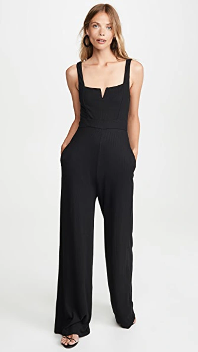 L*space L Space Selena Ribbed Jumpsuit By L Space In Black Size S