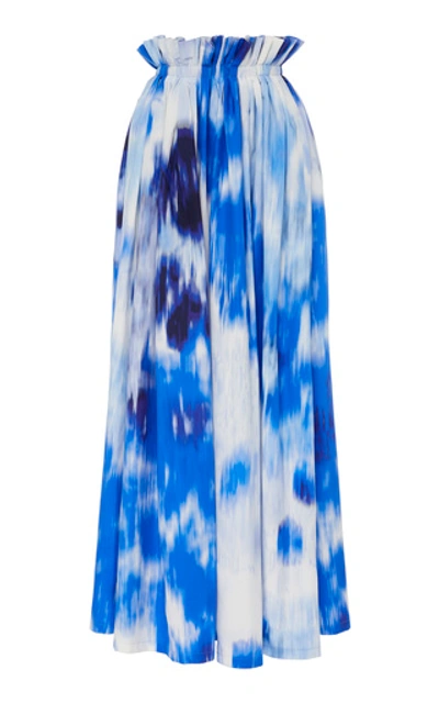Carolina Herrera Superbloom-print Poplin Maxi Skirt In Multi