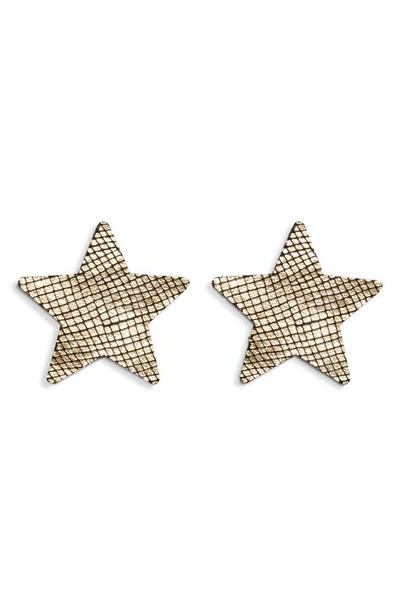 Bristols 6 Nippies Star Nipple Covers In Gold