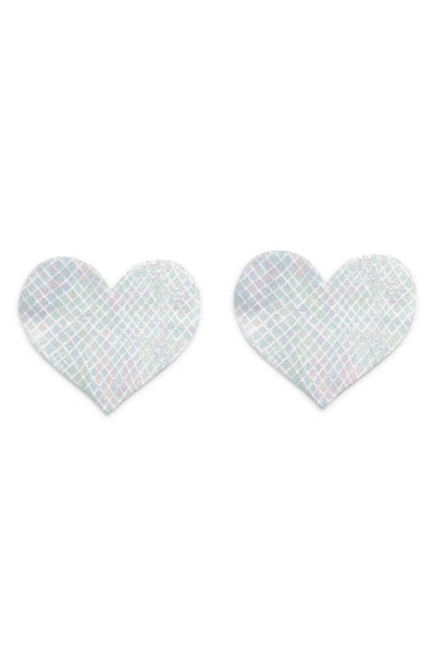 Bristols 6 Nippies Heart Nipple Covers In White