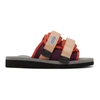 Suicoke Pink & Grey Moto-cab Sandals In Multi