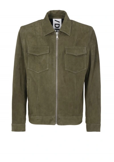 Drome Leather Jacket In Green Leather In Dark Green