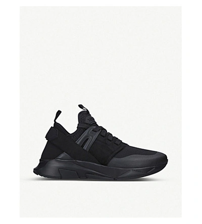Tom Ford Jago Mesh Trainers In Black