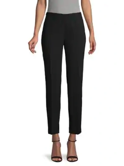 Karl Lagerfeld Double-weave Ankle Pants In Black