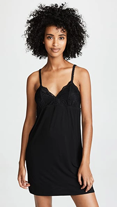 Pj Salvage Lace Trim Chemise In Black