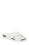 Charles David Women's Lye Crossband Slide Sandals In White Leather