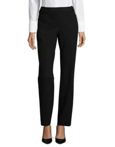 Calvin Klein Women's Modern Flat Front Dress Trousers In Black