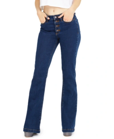 Guess Eco 1981 Button-fly Flare-leg Jeans In Bayfront Wash