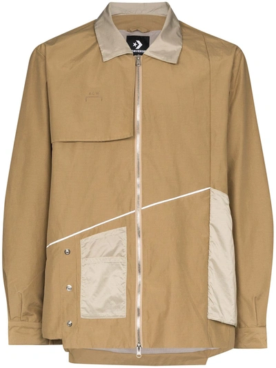 Converse X A-cold-wall* Two-tone Jacket In Green