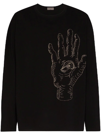 Yohji Yamamoto 'asakura' Langarmshirt In Black