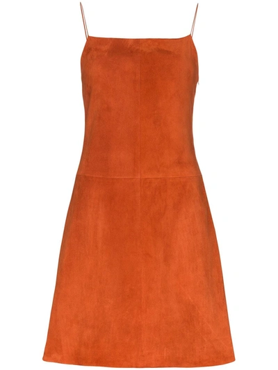 Rosetta Getty Flared Mini Dress In Brown